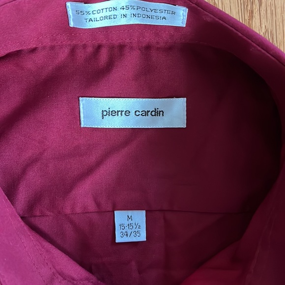 Mens Pierre Cardin Button Down Dress Shirt Size: M (15-15.5) - Picture 2 of 3